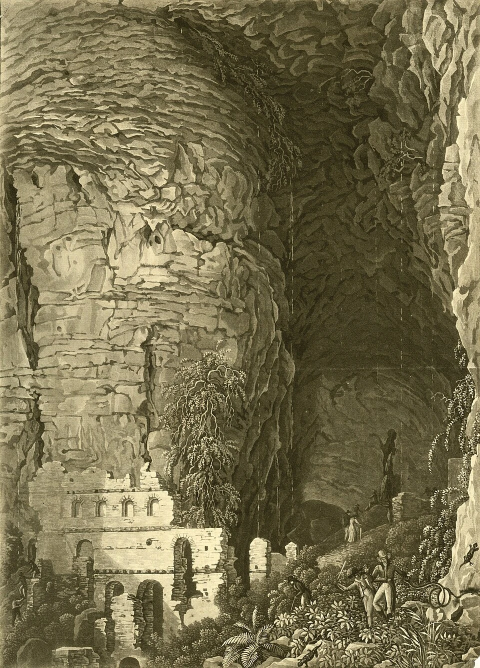 1776-Friedrich Lose - Buco del Piombo Presso Erba Nei Monti di Brianza